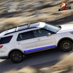 Car Sticker Car Decor Car Side Stripes Skirts Graphics Sticker Decals Racing Sport Stickers Vinyl for Ford Explorer